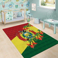 Bolivia Andean Condor Kantuta Flowers Area Rug LT9