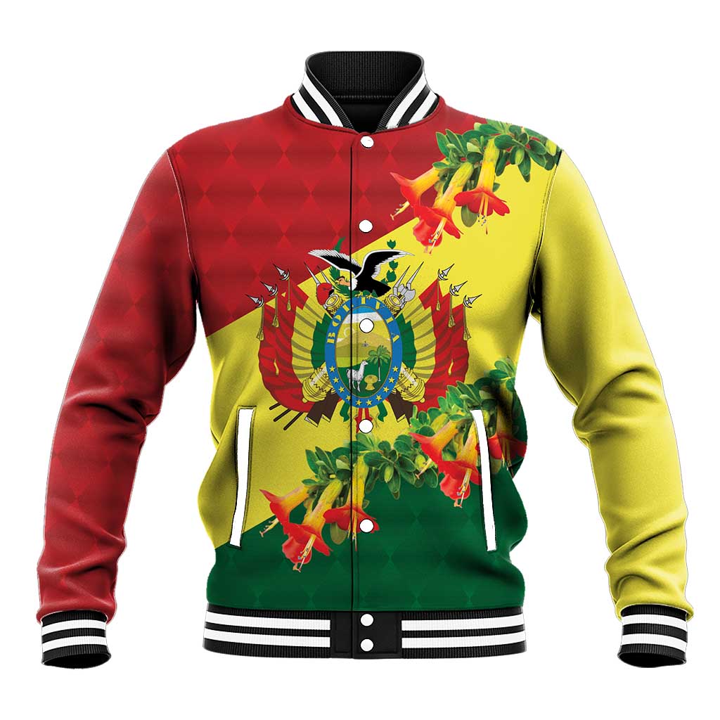 Bolivia Andean Condor Kantuta Flowers Baseball Jacket