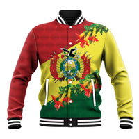 Bolivia Andean Condor Kantuta Flowers Baseball Jacket