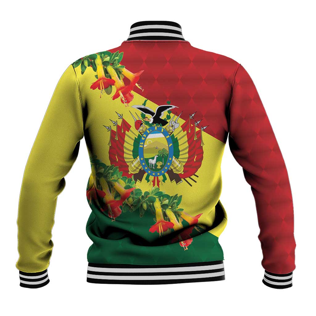 Bolivia Andean Condor Kantuta Flowers Baseball Jacket