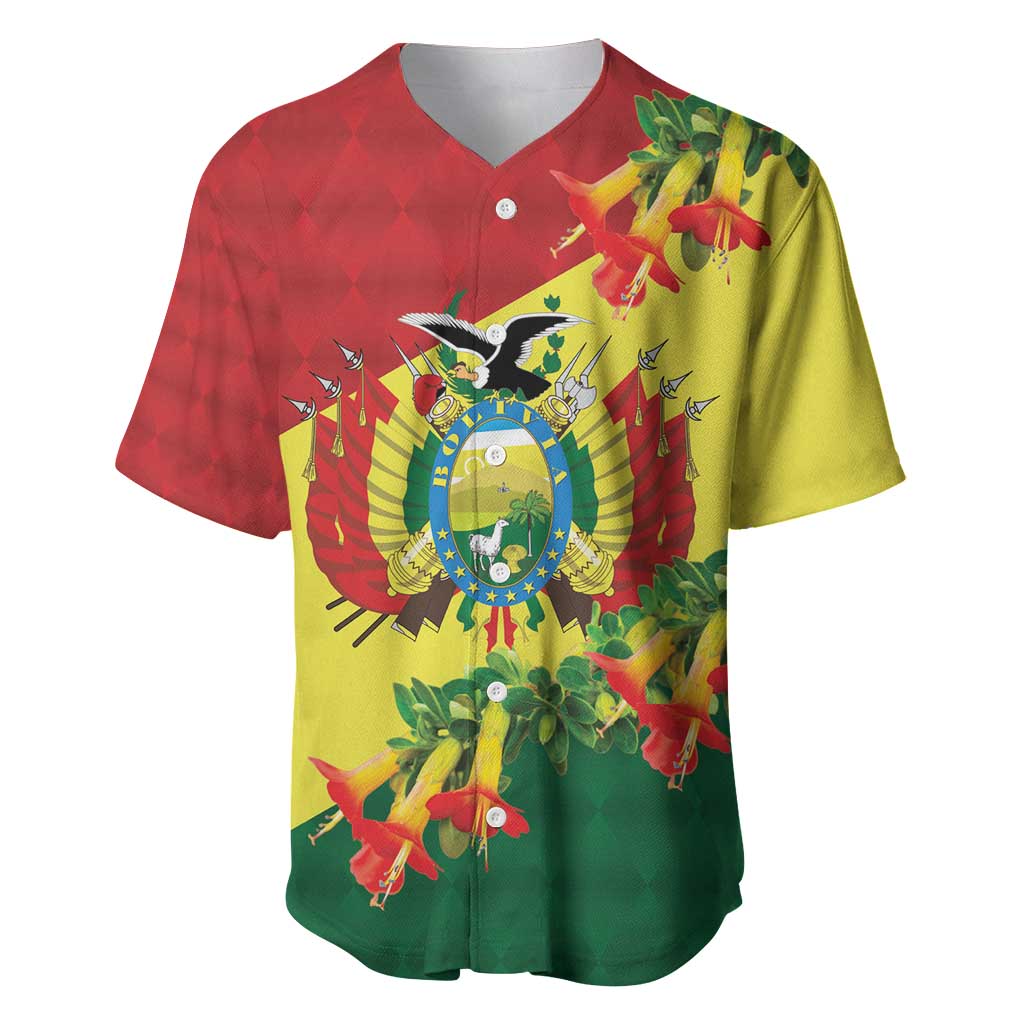 Bolivia Andean Condor Kantuta Flowers Baseball Jersey