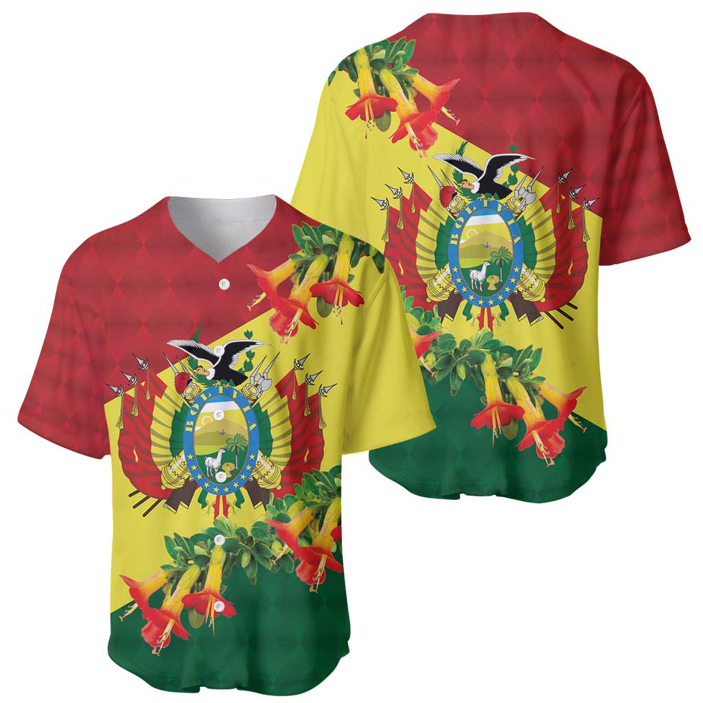 Bolivia Andean Condor Kantuta Flowers Baseball Jersey