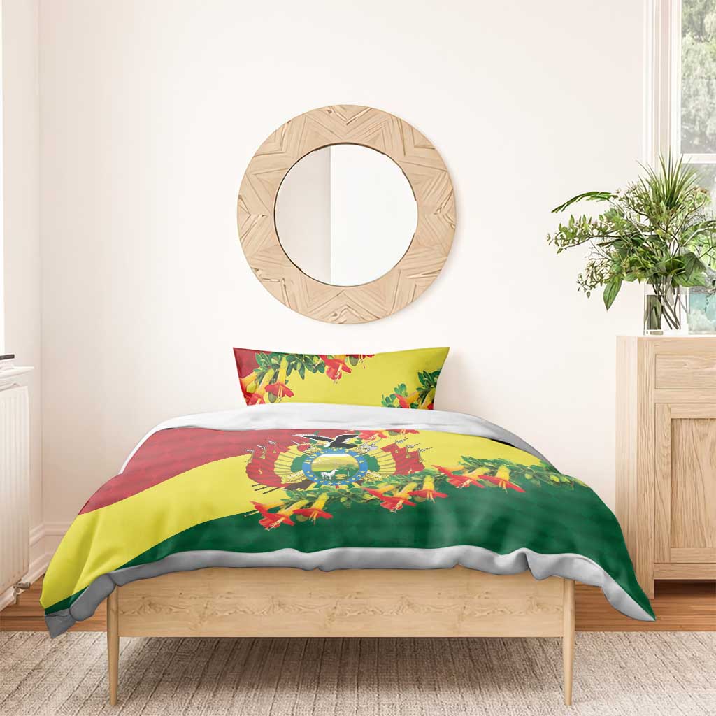 Bolivia Andean Condor Kantuta Flowers Bedding Set LT9