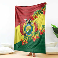 Bolivia Andean Condor Kantuta Flowers Blanket LT9