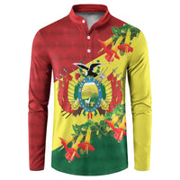 Bolivia Andean Condor Kantuta Flowers Button Sweatshirt