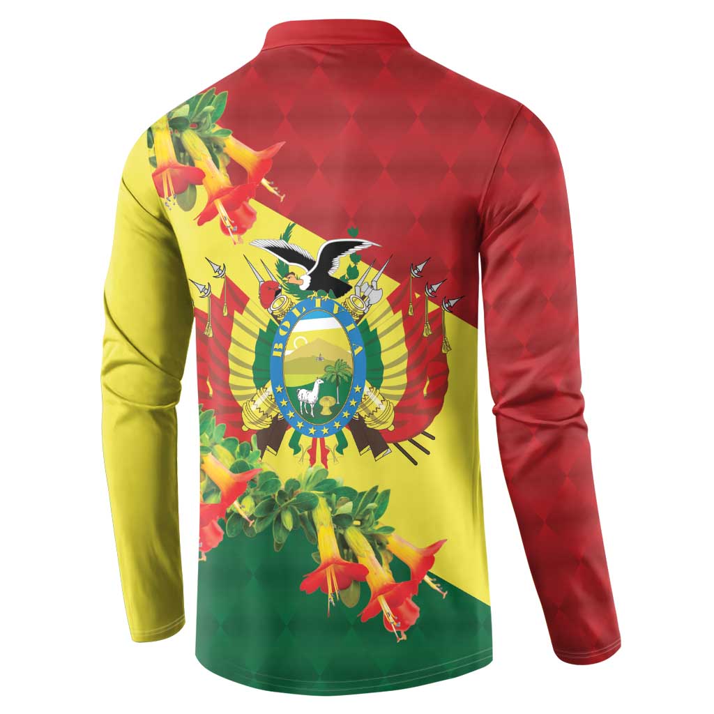 Bolivia Andean Condor Kantuta Flowers Button Sweatshirt