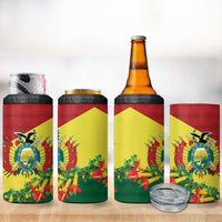 Bolivia Andean Condor Kantuta Flowers 4 in 1 Can Cooler Tumbler