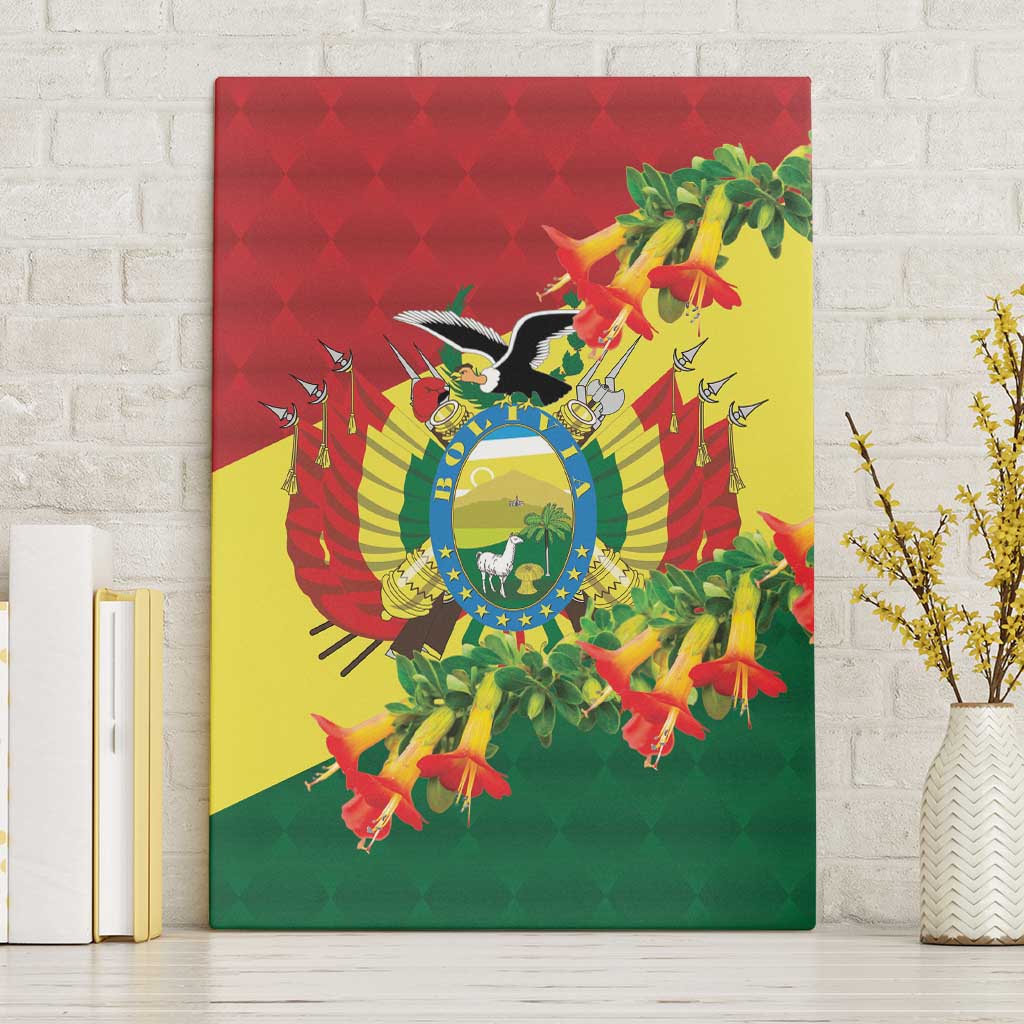 Bolivia Andean Condor Kantuta Flowers Canvas Wall Art LT9