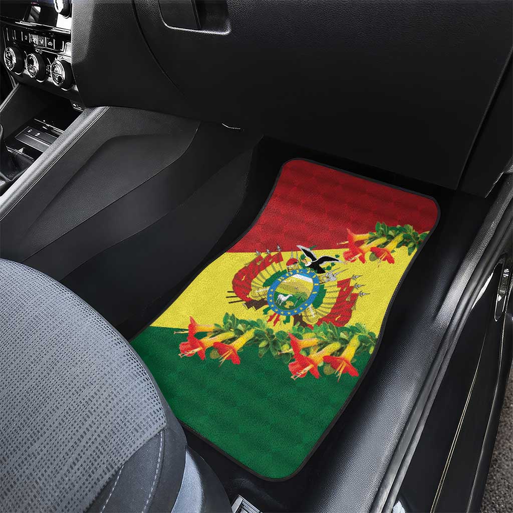 Bolivia Andean Condor Kantuta Flowers Car Mats