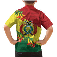 Bolivia Andean Condor Kantuta Flowers Family Matching Mermaid Dress and Hawaiian Shirt