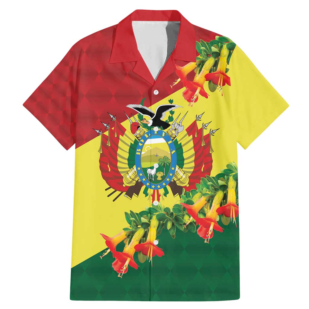 Bolivia Andean Condor Kantuta Flowers Family Matching Mermaid Dress and Hawaiian Shirt