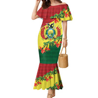 Bolivia Andean Condor Kantuta Flowers Family Matching Mermaid Dress and Hawaiian Shirt