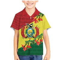 Bolivia Andean Condor Kantuta Flowers Family Matching Mermaid Dress and Hawaiian Shirt