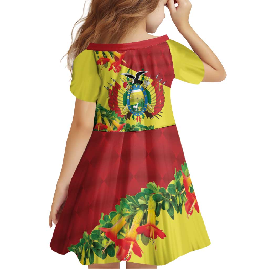 Bolivia Andean Condor Kantuta Flowers Family Matching Off Shoulder Maxi Dress and Hawaiian Shirt