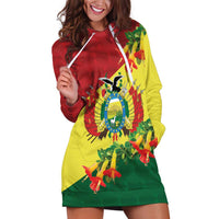 Bolivia Andean Condor Kantuta Flowers Hoodie Dress