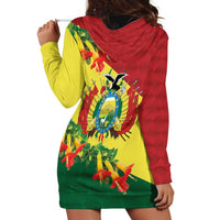 Bolivia Andean Condor Kantuta Flowers Hoodie Dress