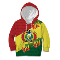 Bolivia Andean Condor Kantuta Flowers Kid Hoodie