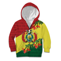 Bolivia Andean Condor Kantuta Flowers Kid Hoodie
