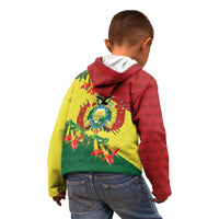 Bolivia Andean Condor Kantuta Flowers Kid Hoodie