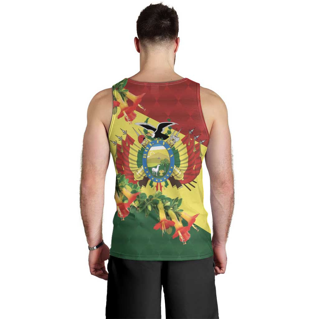 Bolivia Andean Condor Kantuta Flowers Men Tank Top