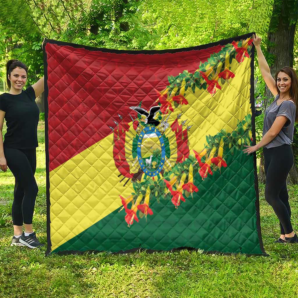 Bolivia Andean Condor Kantuta Flowers Quilt LT9