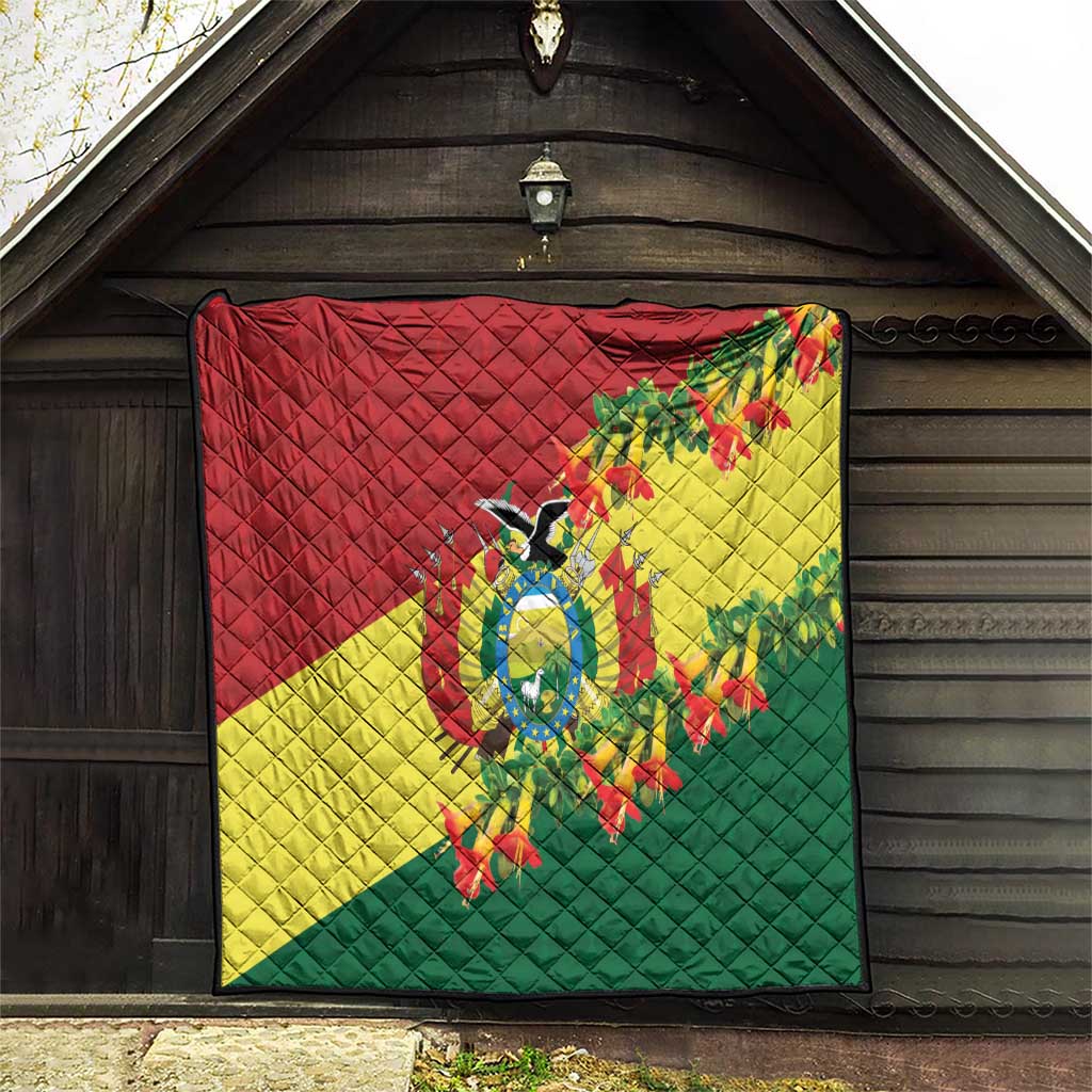 Bolivia Andean Condor Kantuta Flowers Quilt LT9