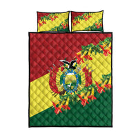 Bolivia Andean Condor Kantuta Flowers Quilt Bed Set LT9