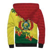 Bolivia Andean Condor Kantuta Flowers Sherpa Hoodie