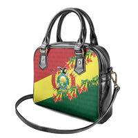 Bolivia Andean Condor Kantuta Flowers Shoulder Handbag