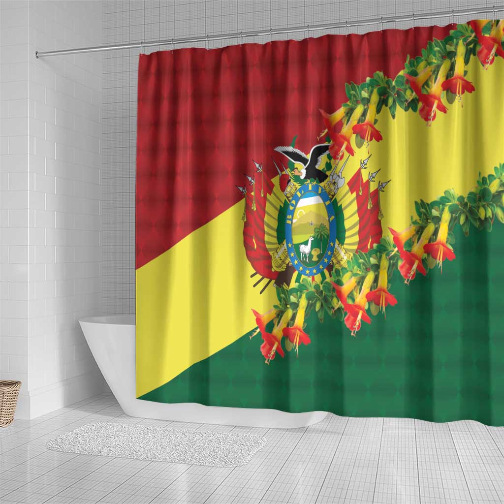 Bolivia Andean Condor Kantuta Flowers Shower Curtain LT9