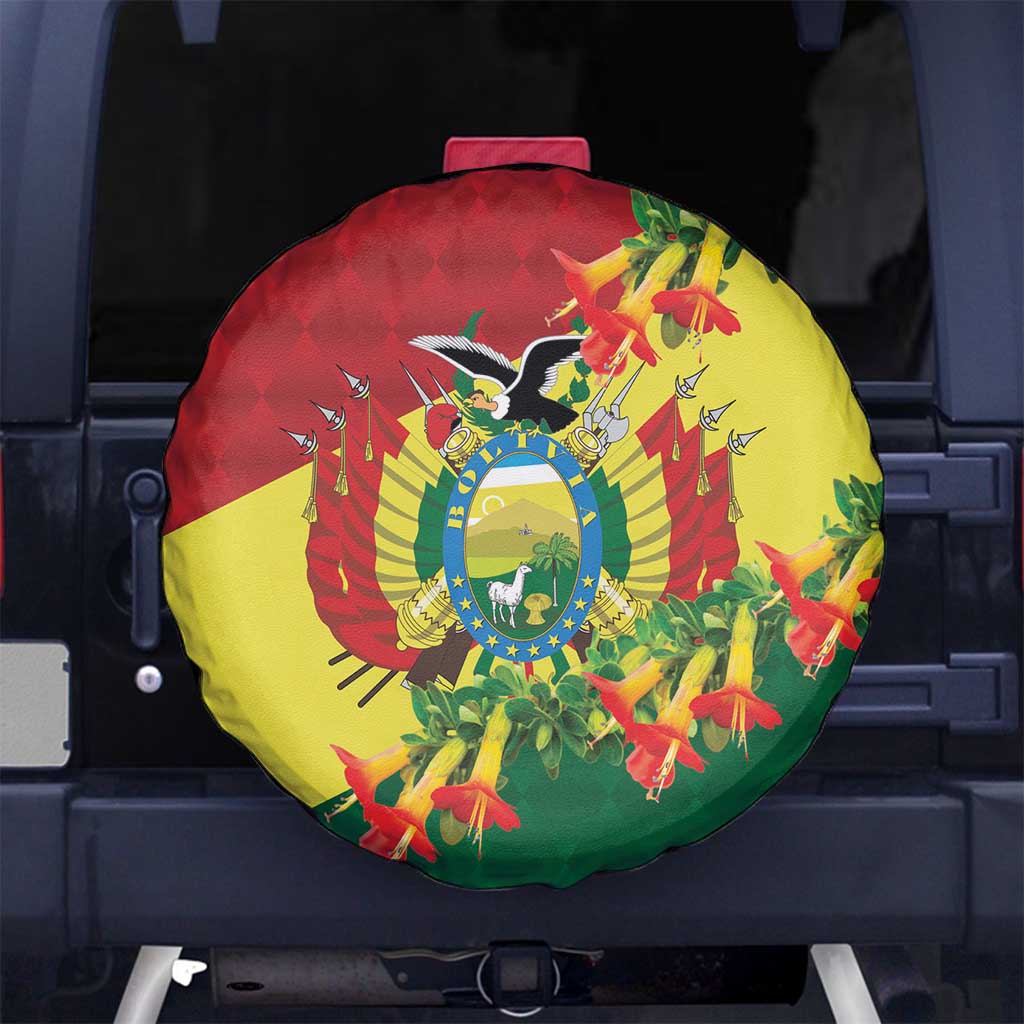 Bolivia Andean Condor Kantuta Flowers Spare Tire Cover LT9