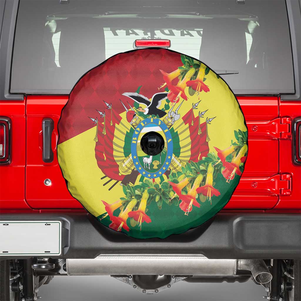 Bolivia Andean Condor Kantuta Flowers Spare Tire Cover LT9