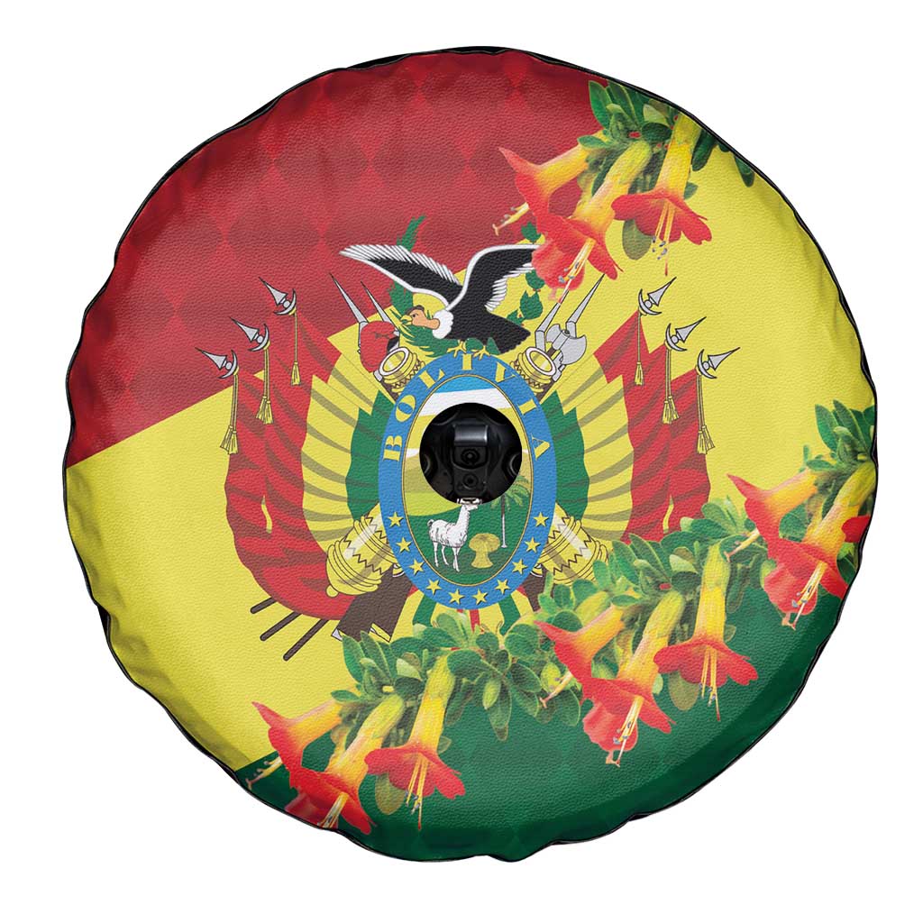 Bolivia Andean Condor Kantuta Flowers Spare Tire Cover LT9