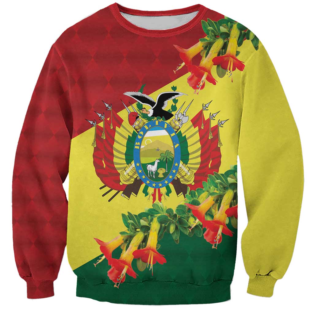 Bolivia Andean Condor Kantuta Flowers Sweatshirt