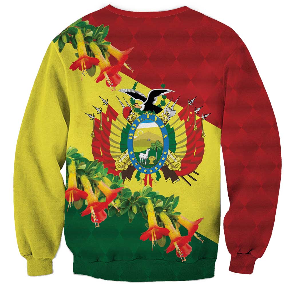 Bolivia Andean Condor Kantuta Flowers Sweatshirt