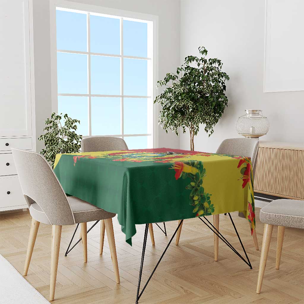 Bolivia Andean Condor Kantuta Flowers Tablecloth