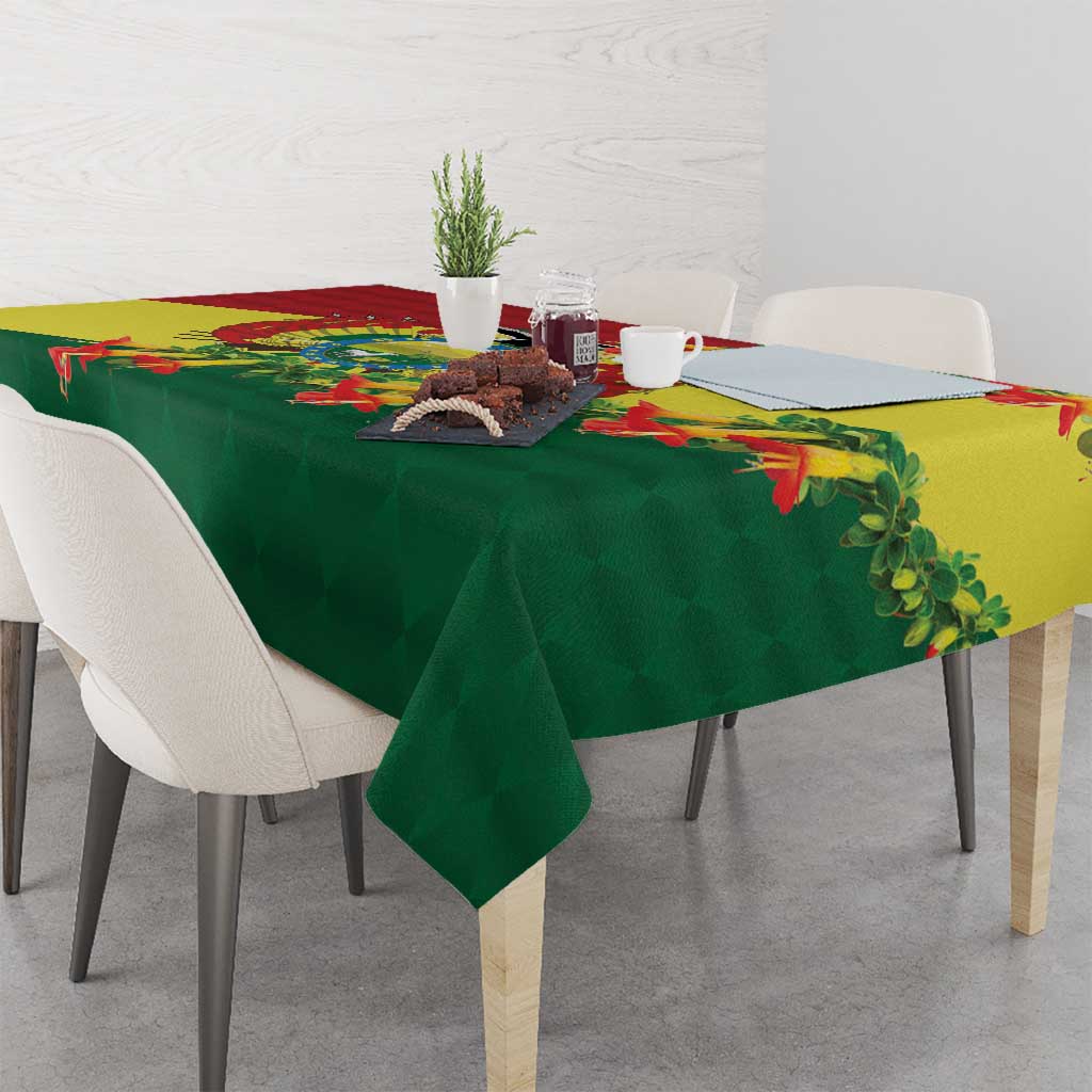 Bolivia Andean Condor Kantuta Flowers Tablecloth LT9