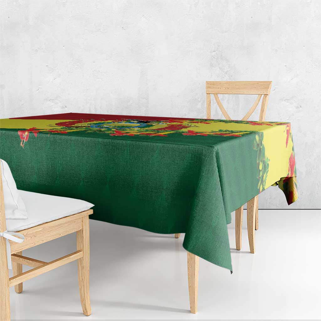 Bolivia Andean Condor Kantuta Flowers Tablecloth
