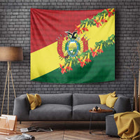 Bolivia Andean Condor Kantuta Flowers Tapestry