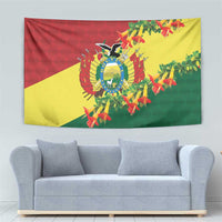 Bolivia Andean Condor Kantuta Flowers Tapestry LT9