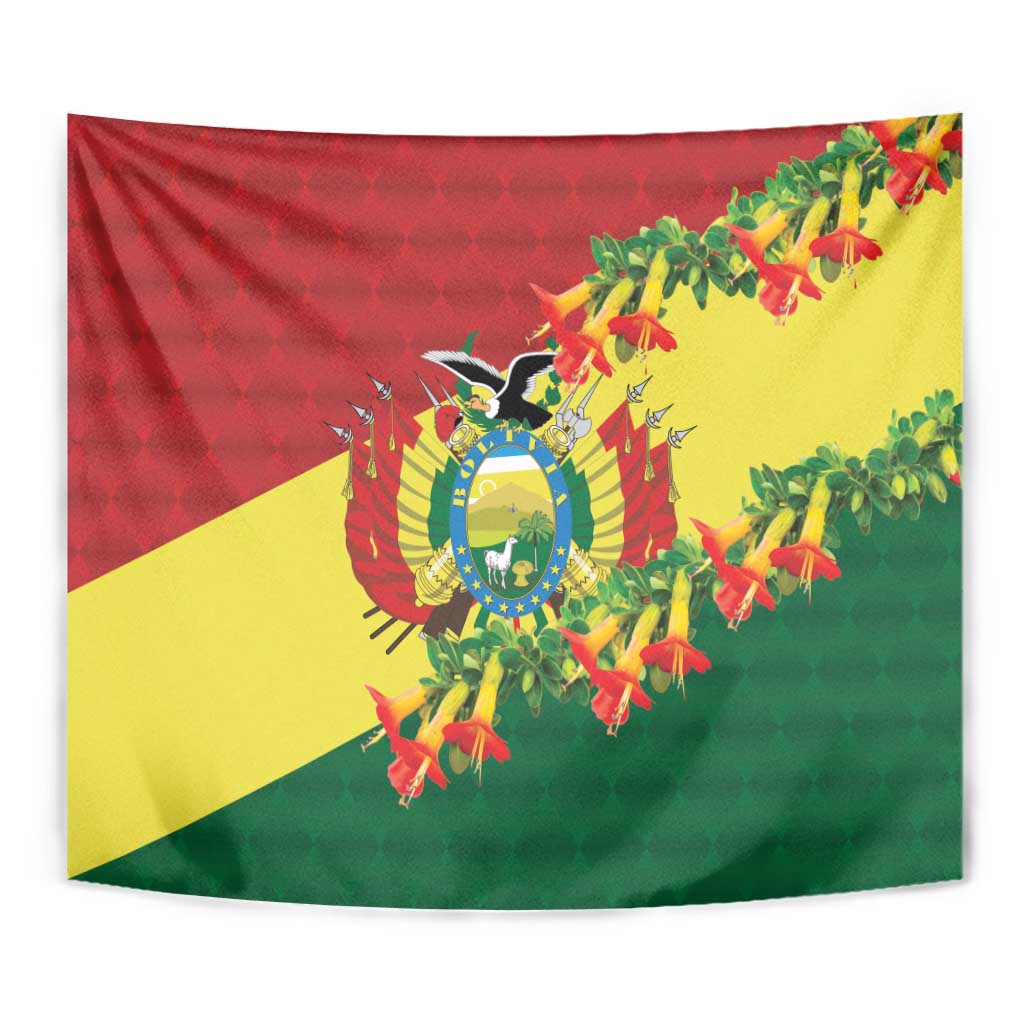 Bolivia Andean Condor Kantuta Flowers Tapestry LT9