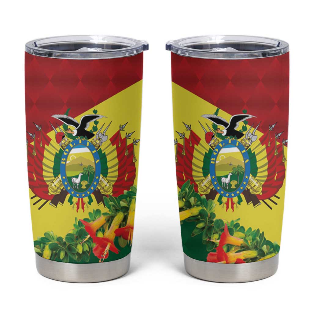 Bolivia Andean Condor Kantuta Flowers Tumbler Cup