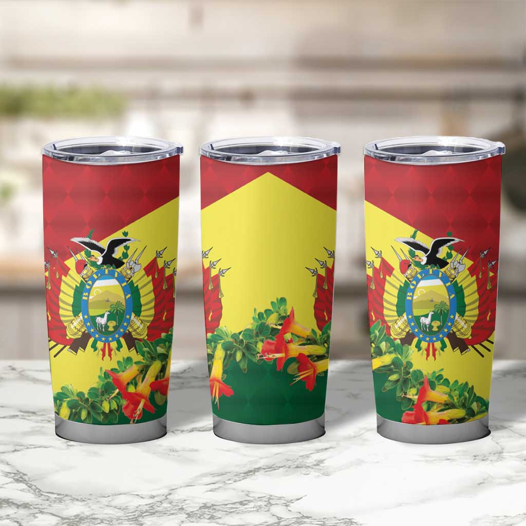 Bolivia Andean Condor Kantuta Flowers Tumbler Cup