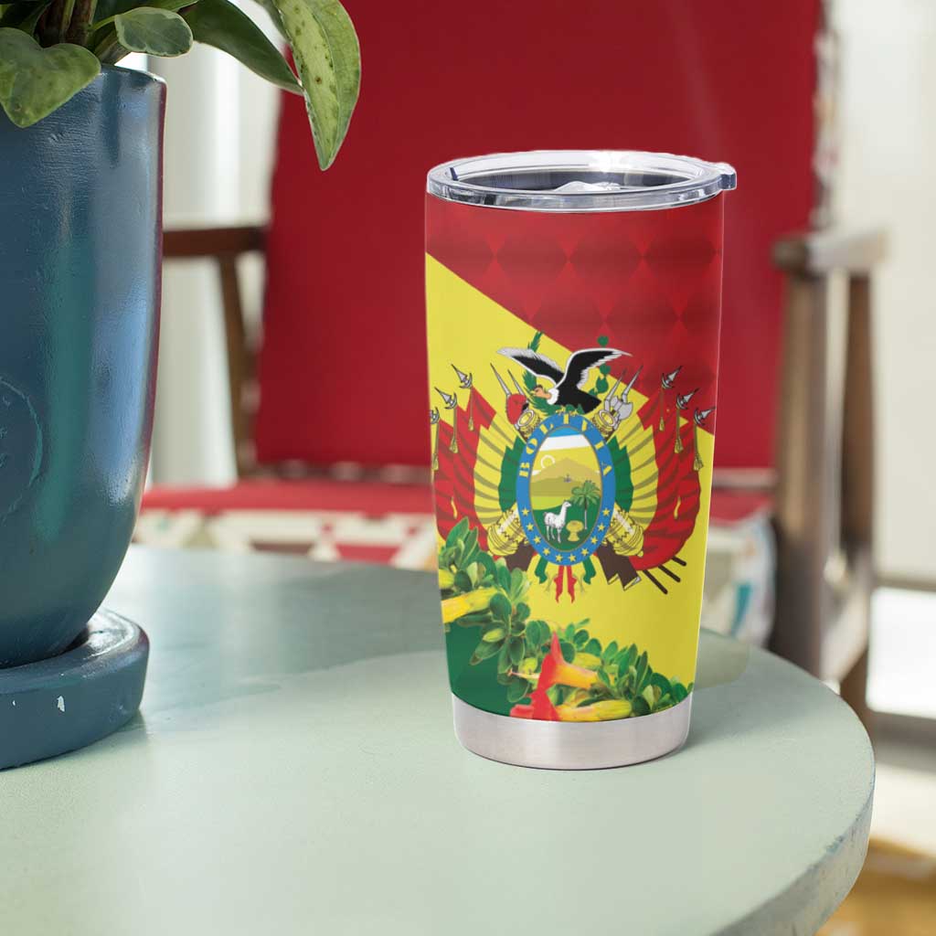 Bolivia Andean Condor Kantuta Flowers Tumbler Cup