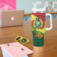 Bolivia Andean Condor Kantuta Flowers Tumbler With Handle