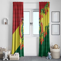 Bolivia Andean Condor Kantuta Flowers Window Curtain LT9
