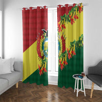 Bolivia Andean Condor Kantuta Flowers Window Curtain LT9