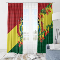 Bolivia Andean Condor Kantuta Flowers Window Curtain