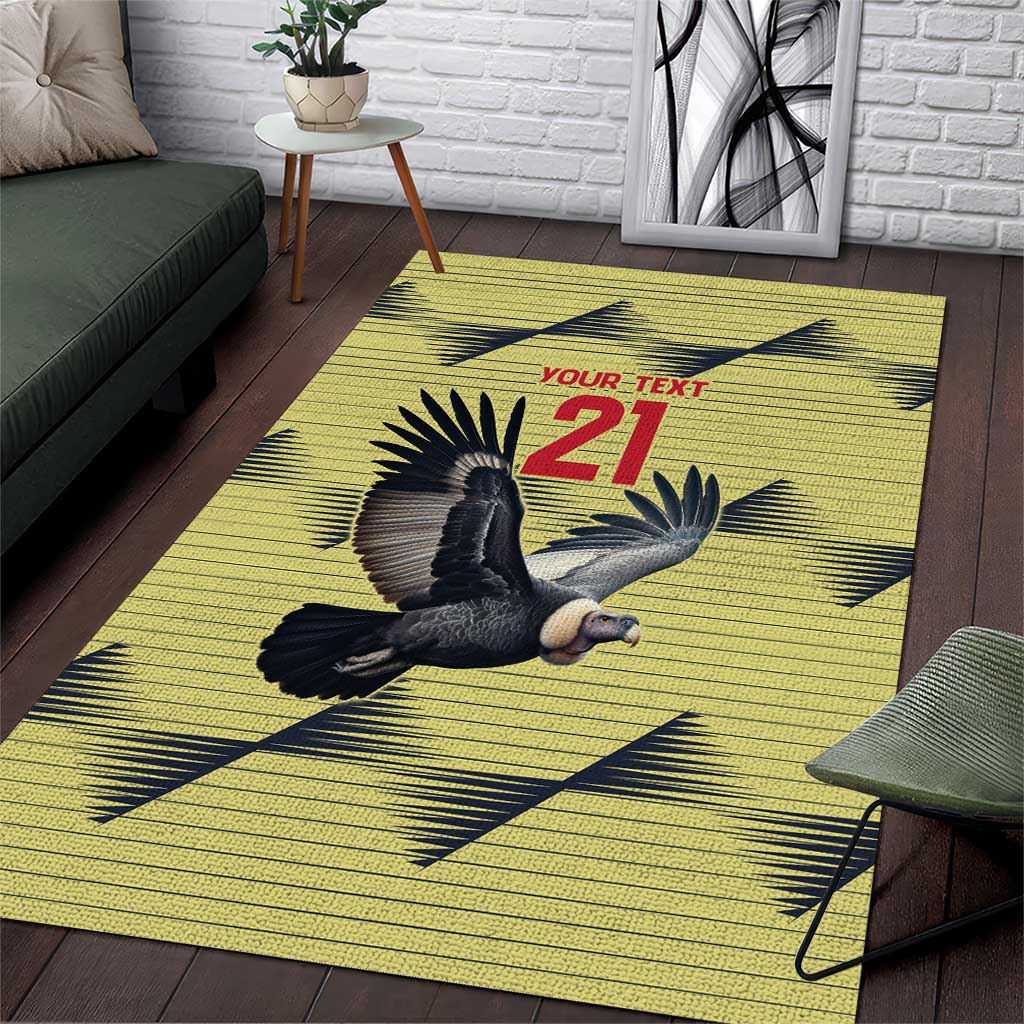 Colombia Football Custom Area Rug Los Cafeteros Andean Condor LT9