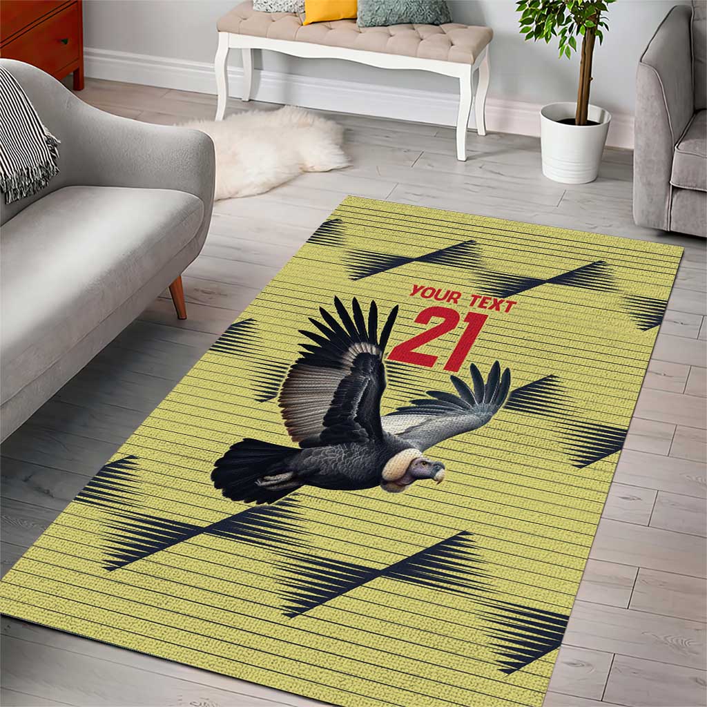 Colombia Football Custom Area Rug Los Cafeteros Andean Condor